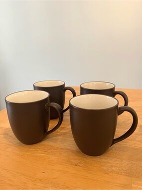 Noritake Colorwave Chocolate Stoneware Coffee Mug- Set of 4